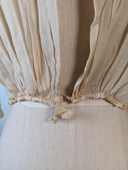 Edwardian Ecru Silk Lace Blouse