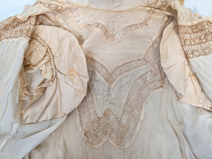Edwardian Ecru Silk Lace Blouse