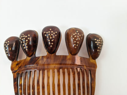 Victorian Faux Tortoise Shell Hair Comb