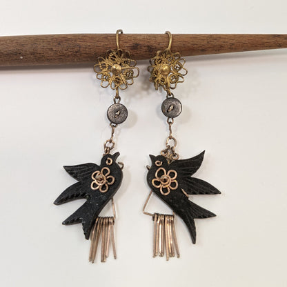 1930s Bird Earrings