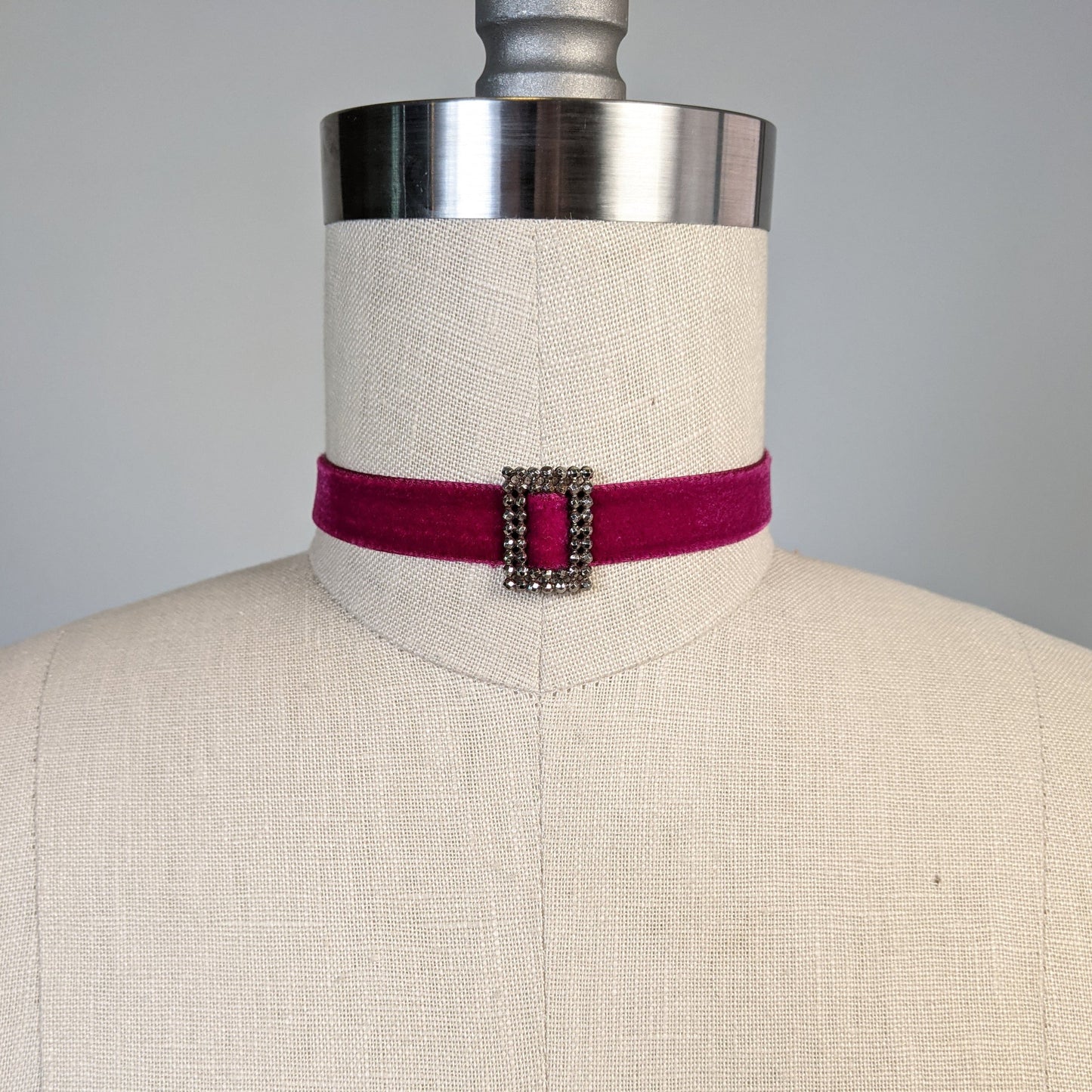 Victorian Cut Steel Buckle Choker