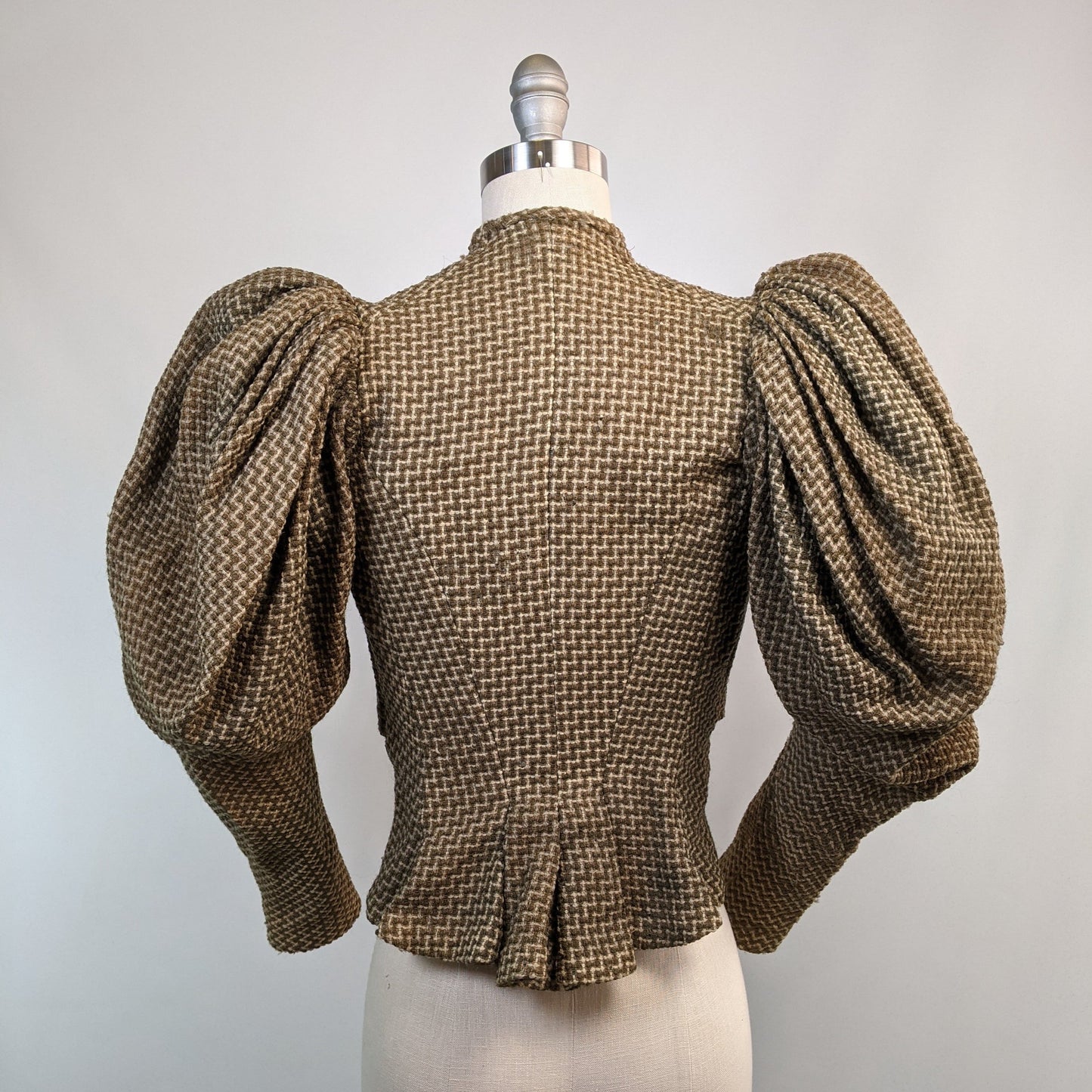 1890s Green + Brown Bodice