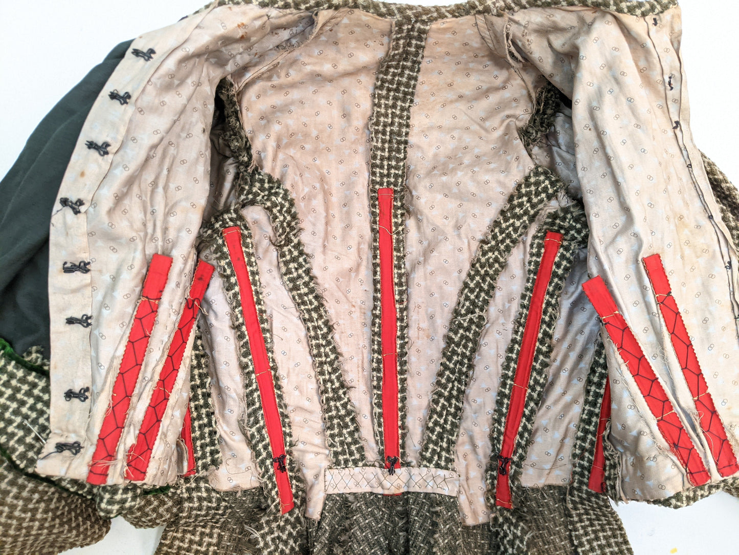 1890s Green + Brown Bodice