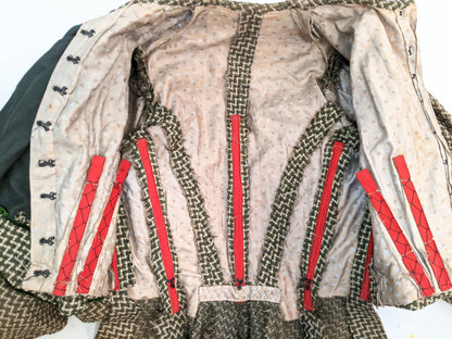 1890s Green + Brown Bodice
