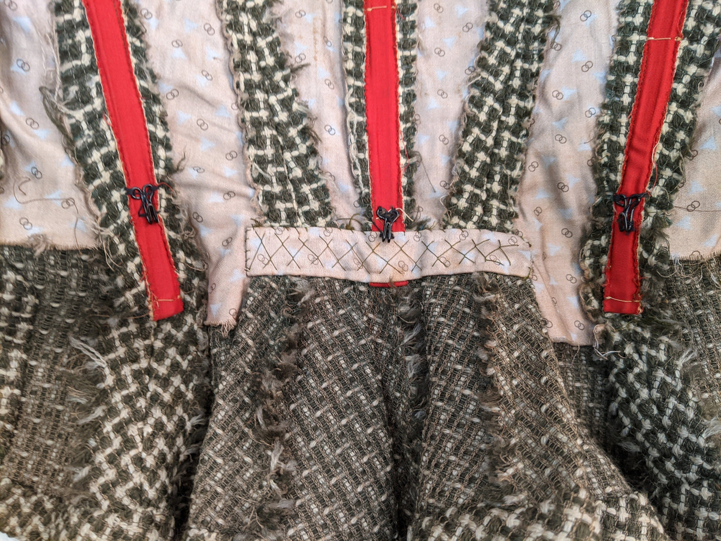 1890s Green + Brown Bodice