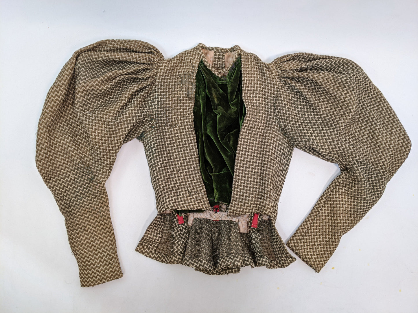 1890s Green + Brown Bodice