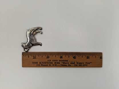Vintage Sterling Silver Dog Brooch