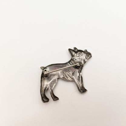 Vintage Sterling Silver Dog Brooch