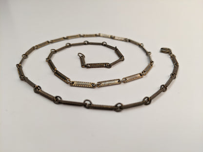 Long Antique Silver Plated Chain