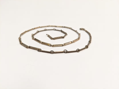 Long Antique Silver Plated Chain