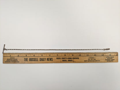 Silver Tone T-Bar Chain