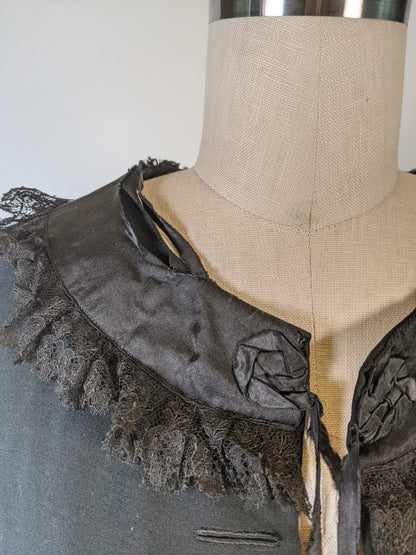 1880s Lace Trimmed Mantle