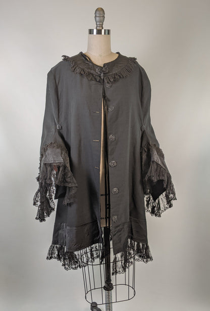 1880s Lace Trimmed Mantle
