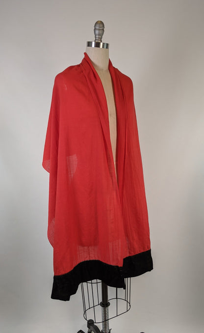 1910s-1920s Wool + Silk Scarf