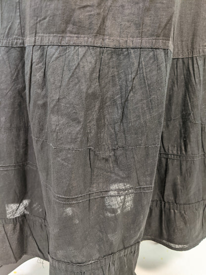1910s Black Cotton Petticoat