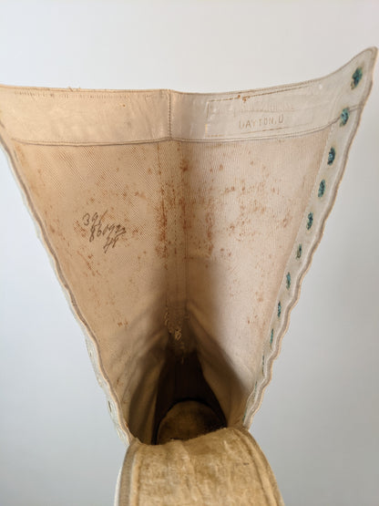 1910s-20s White Boots