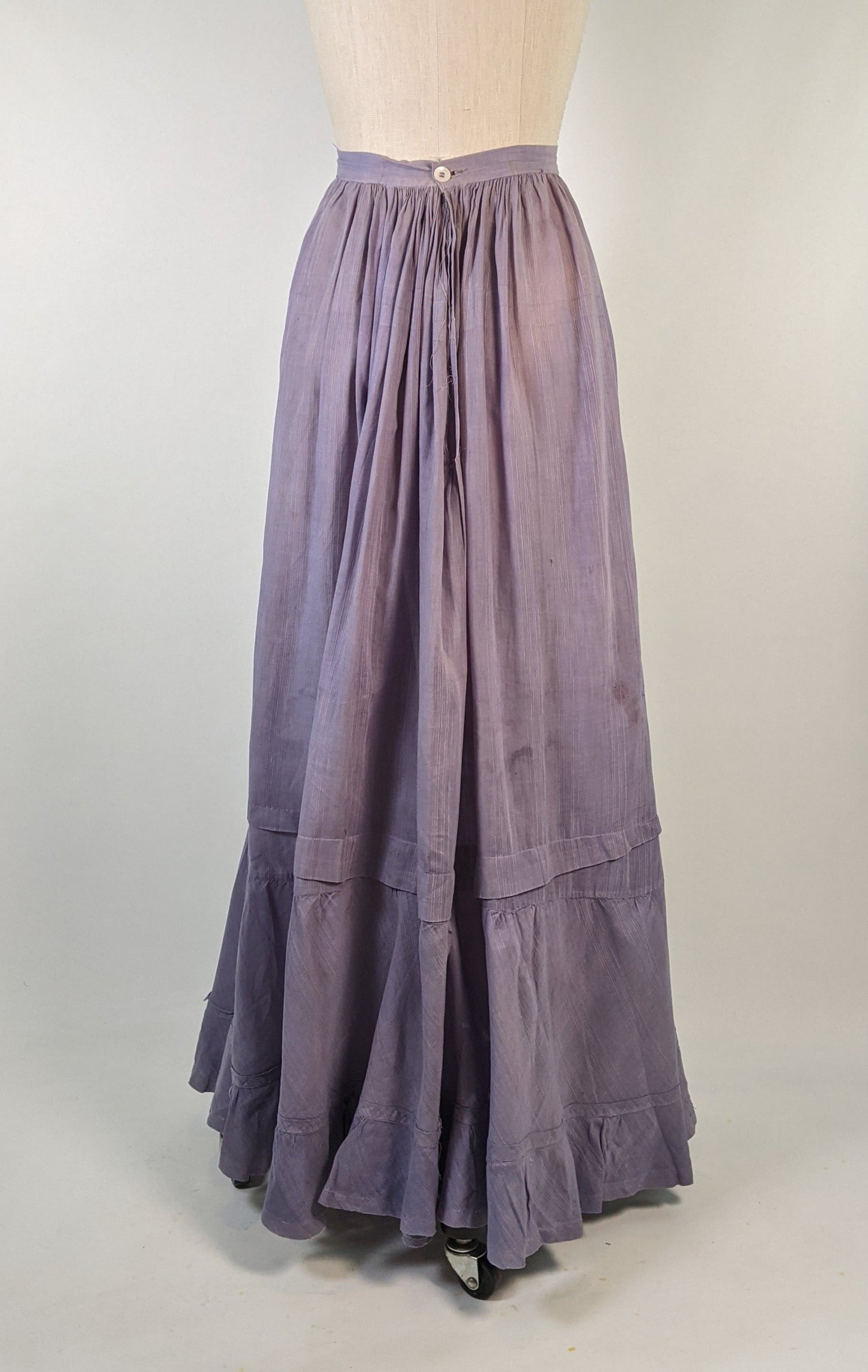1900s Lilac Cotton Petticoat