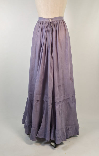 1900s Lilac Cotton Petticoat