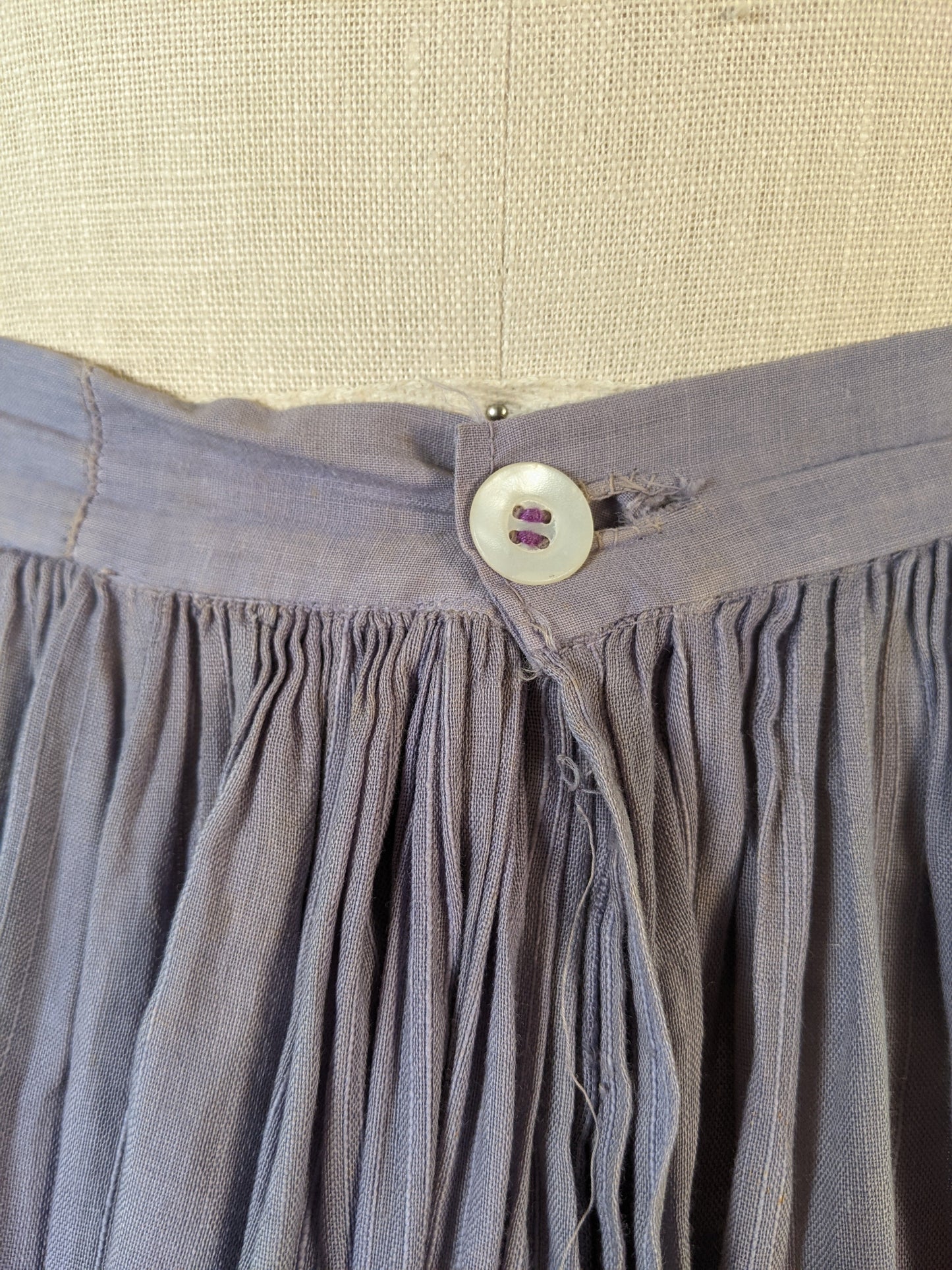 1900s Lilac Cotton Petticoat