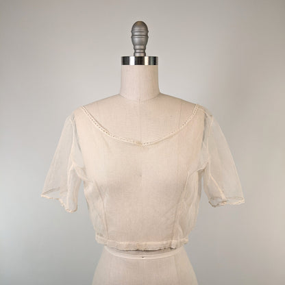 1900s Net Lace Camisole | Short Sleeve