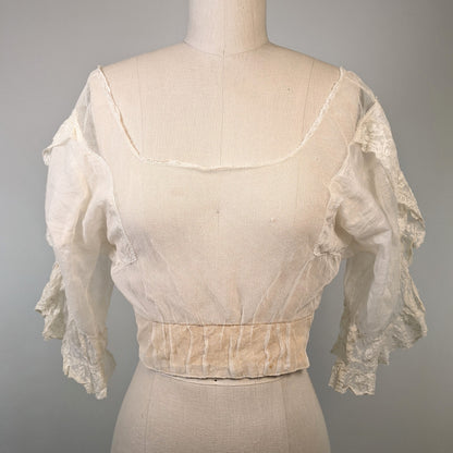 1900s Net Lace Camisole | 3/4 Sleeve