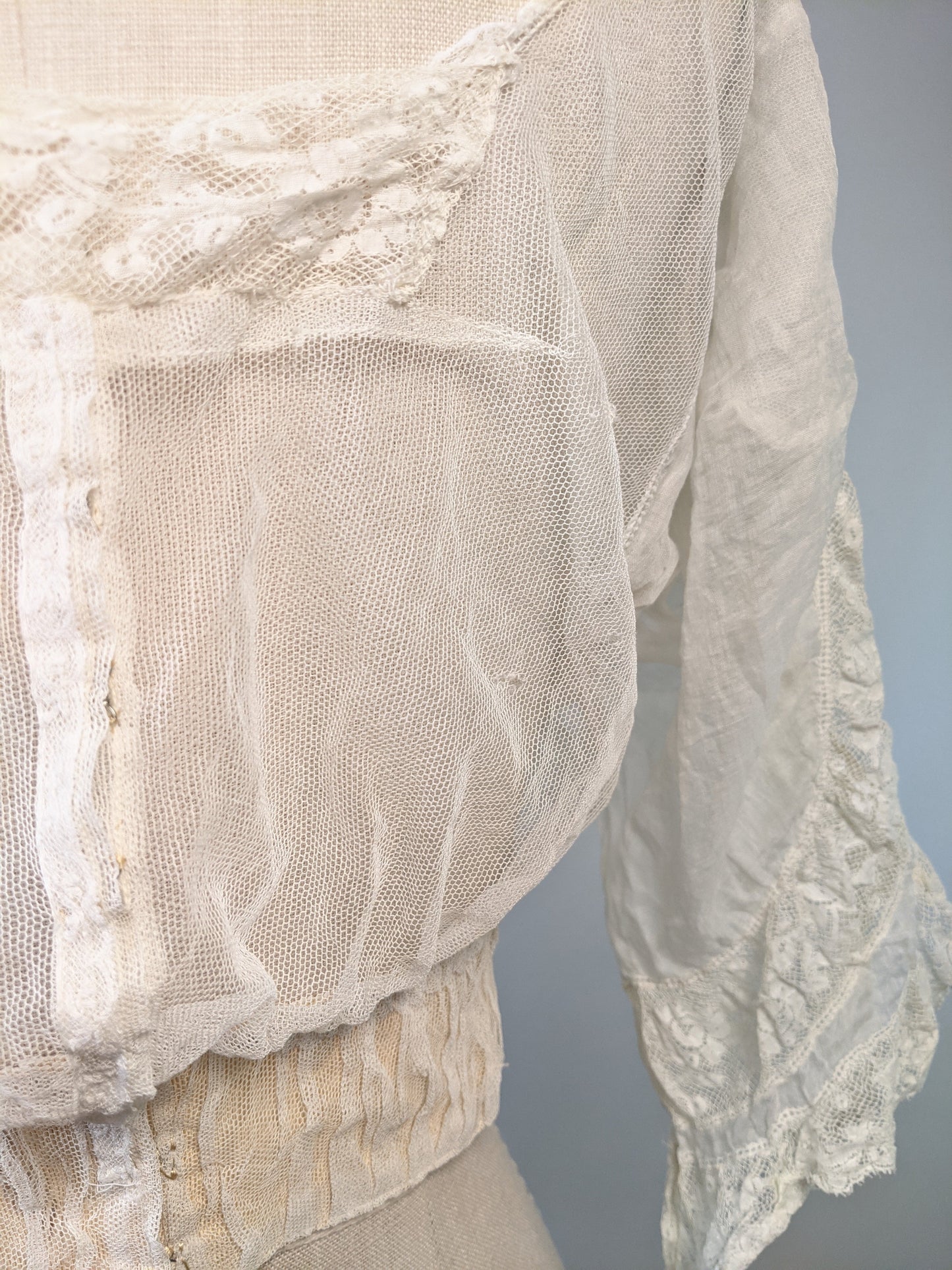 1900s Net Lace Camisole | 3/4 Sleeve