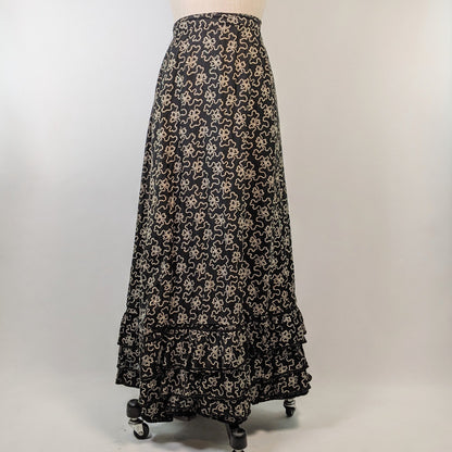 Edwardian Black + White Cotton Skirt