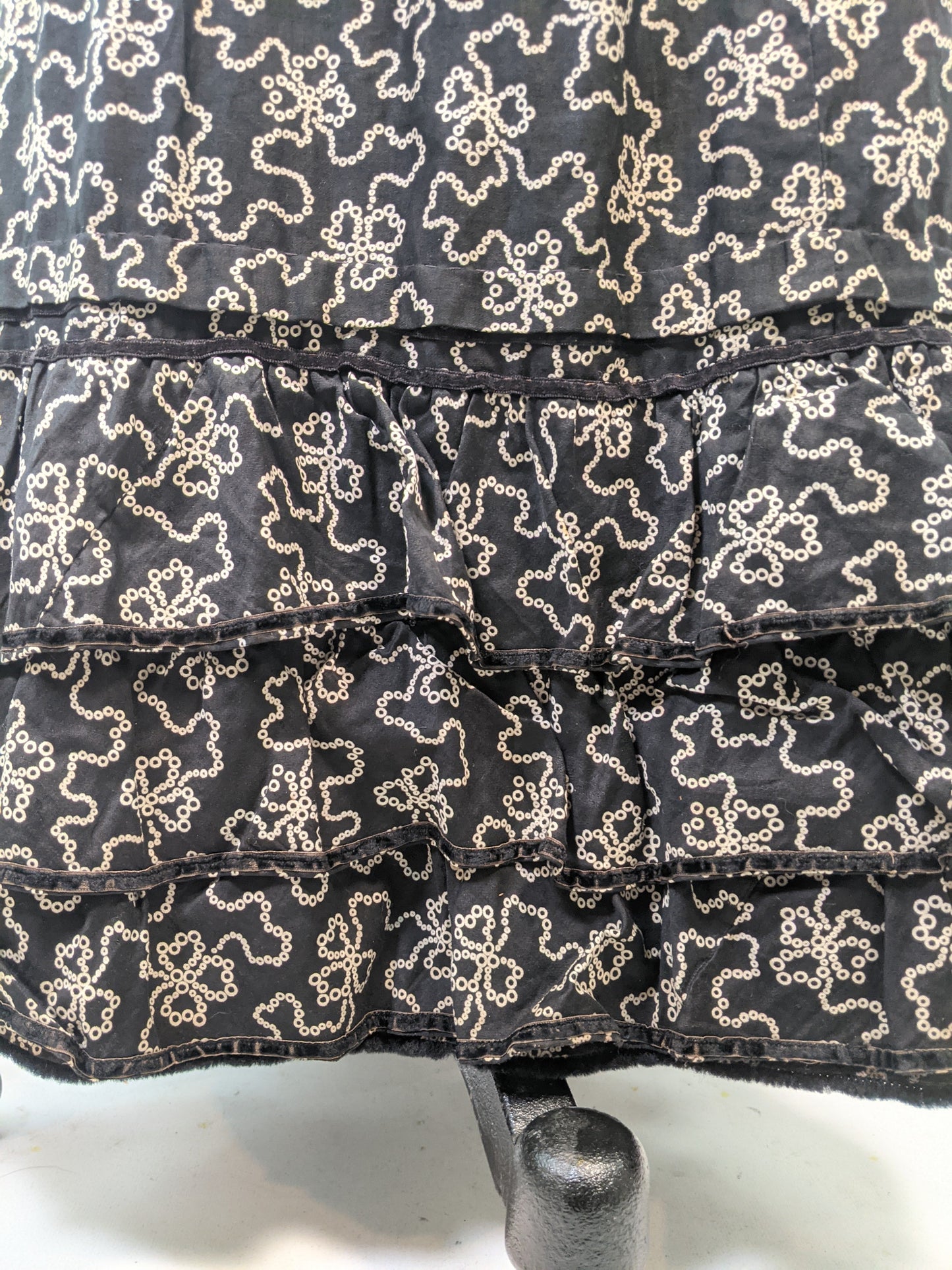Edwardian Black + White Cotton Skirt