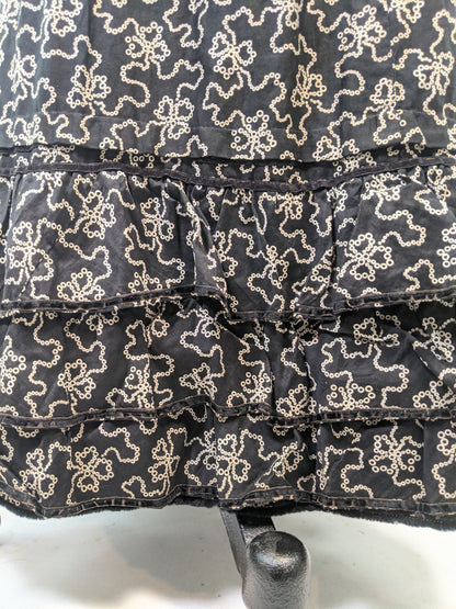 Edwardian Black + White Cotton Skirt