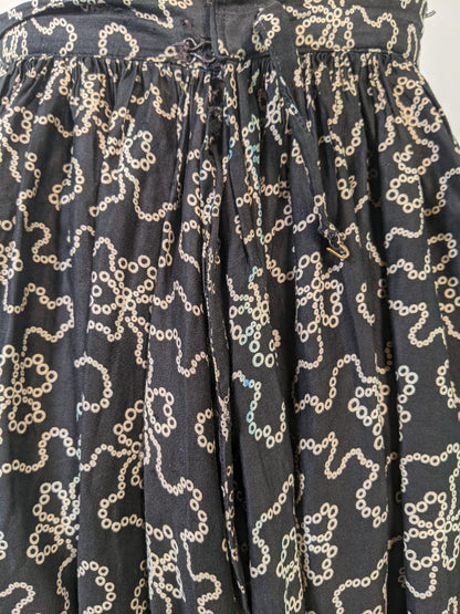 Edwardian Black + White Cotton Skirt