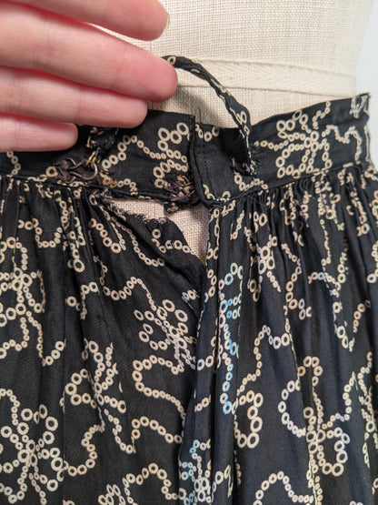 Edwardian Black + White Cotton Skirt