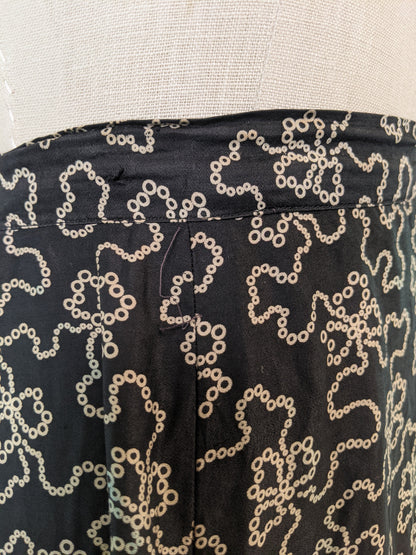 Edwardian Black + White Cotton Skirt
