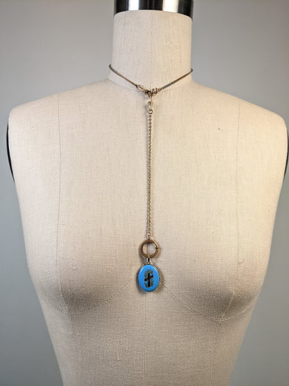 Victorian 14k Gold Enamel Mourning Locket