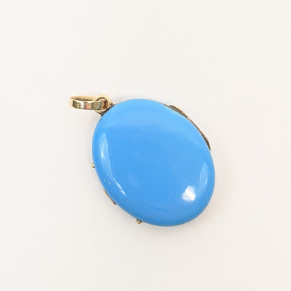 Victorian 14k Gold Enamel Mourning Locket
