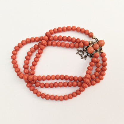 Coral Bead Bracelet C. 1890