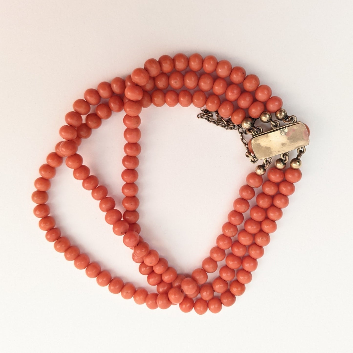 Coral Bead Bracelet C. 1890