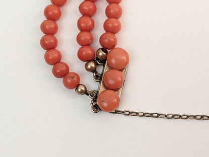 Coral Bead Bracelet C. 1890