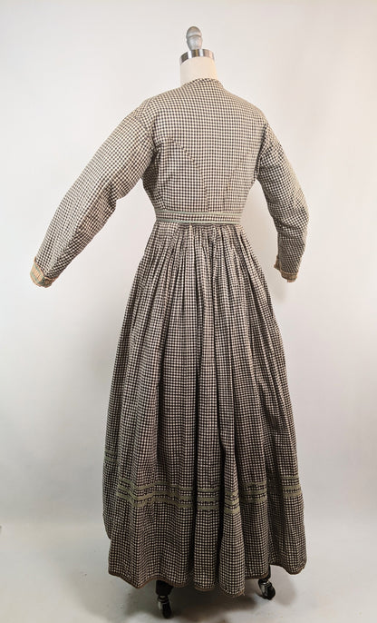 1860s Gingham Dress