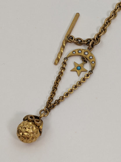 Crescent Moon + Star Watch Fob