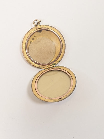 RESERVED - 1900s Crescent Moon + Star Locket