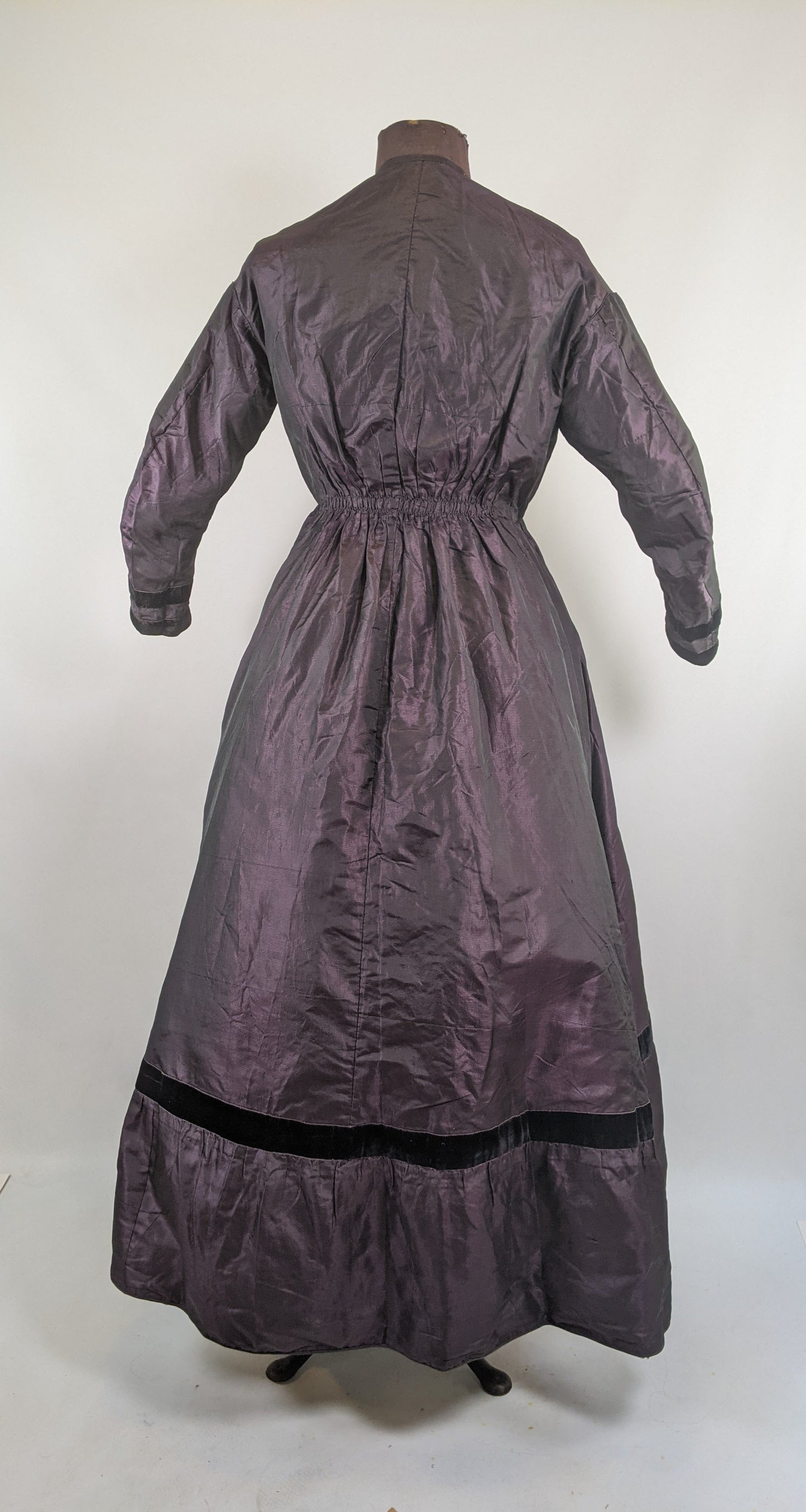 1860s Purple Wrapper Dress