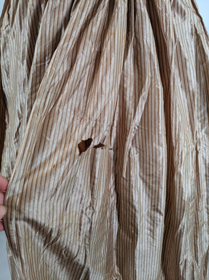 1840s Champagne Silk Gown