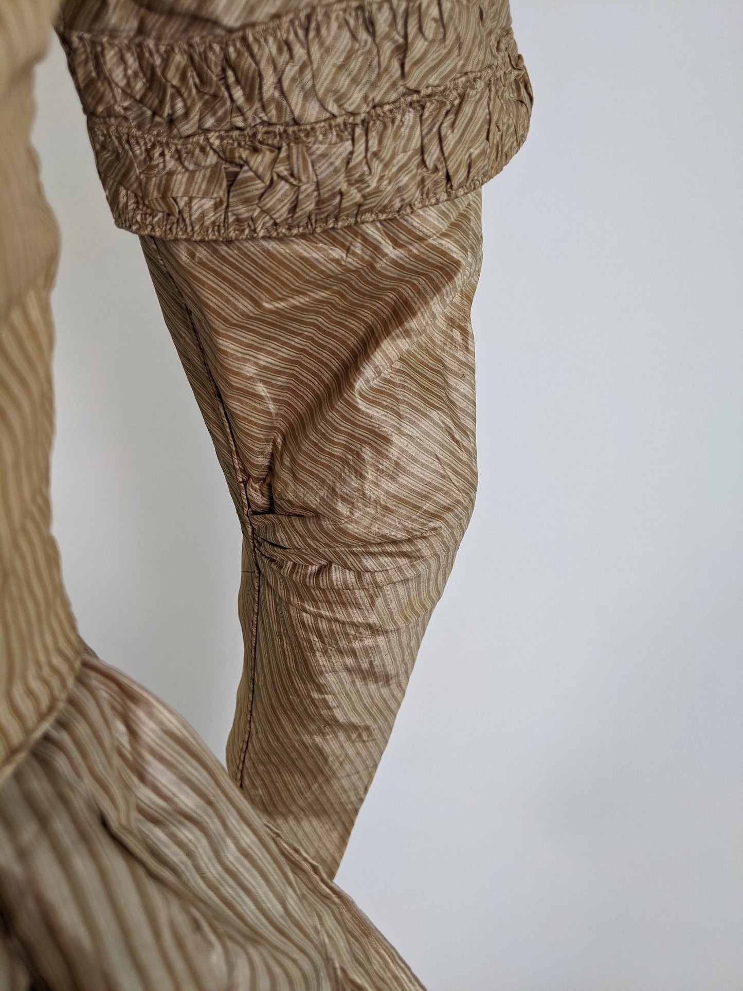 1840s Champagne Silk Gown