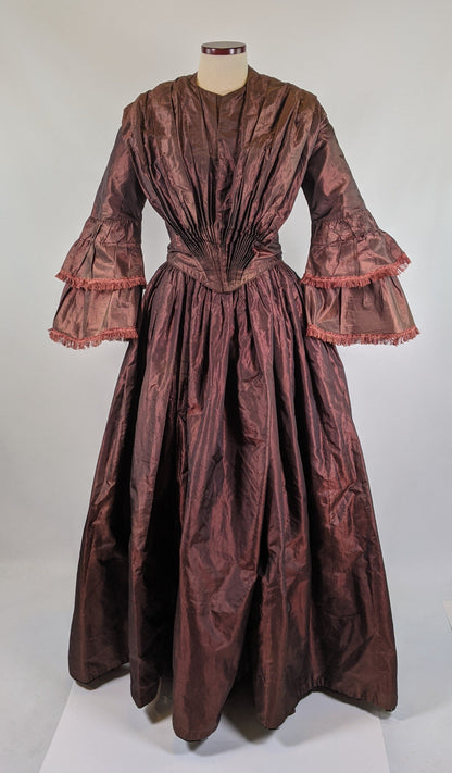 Late 1840s - 1850 Silk Gown