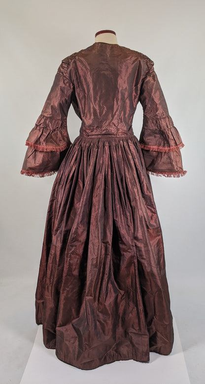 Late 1840s - 1850 Silk Gown