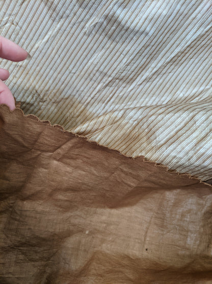 1840s Champagne Silk Gown