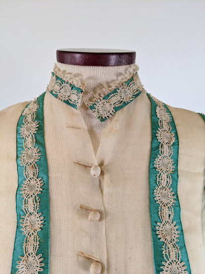 RESERVED | 1860s Organdy Waist