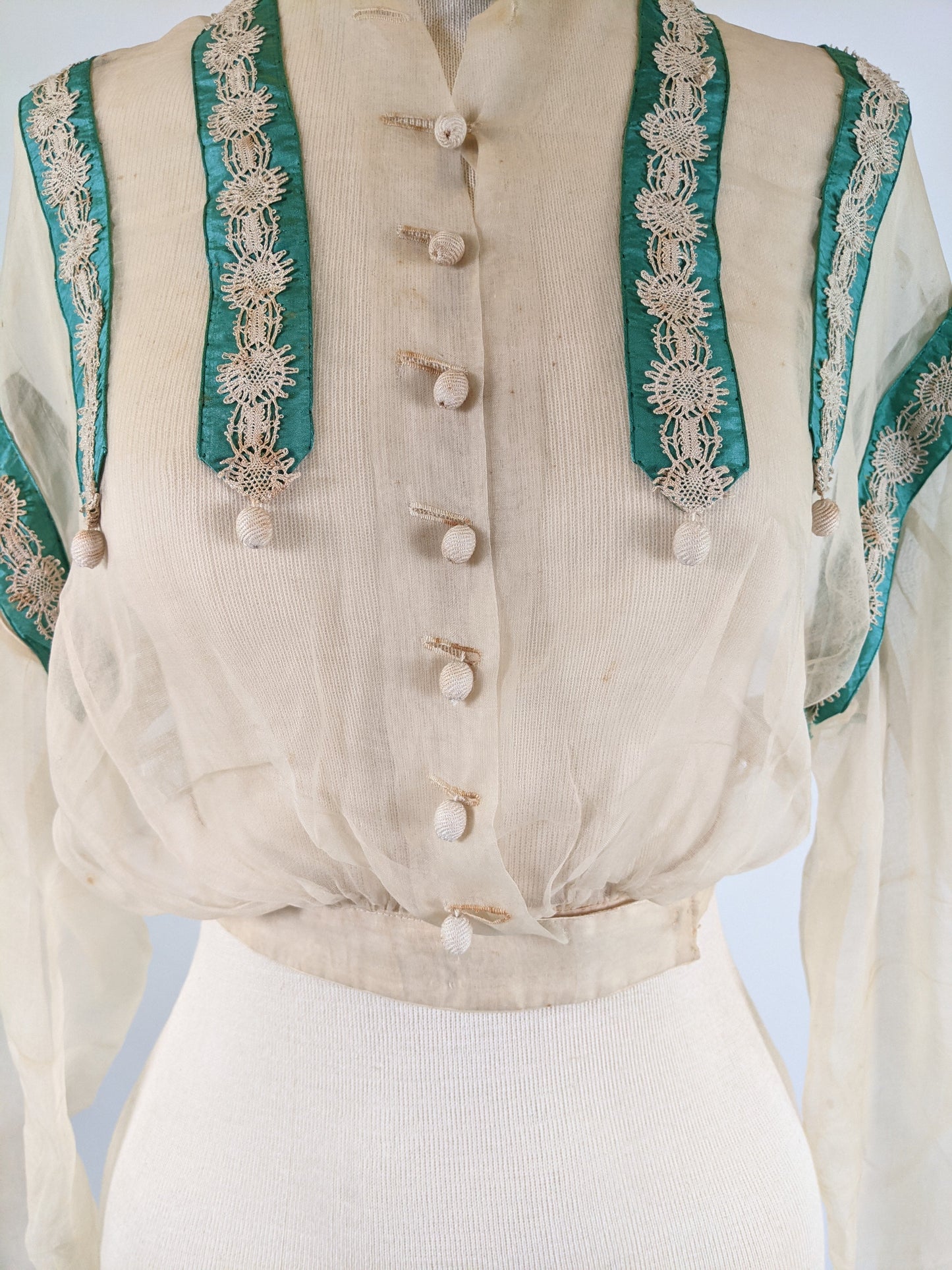 RESERVED | 1860s Organdy Waist