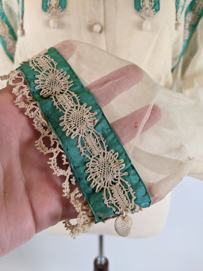 RESERVED | 1860s Organdy Waist