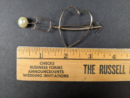 1940s Heart + Arrow Brooch